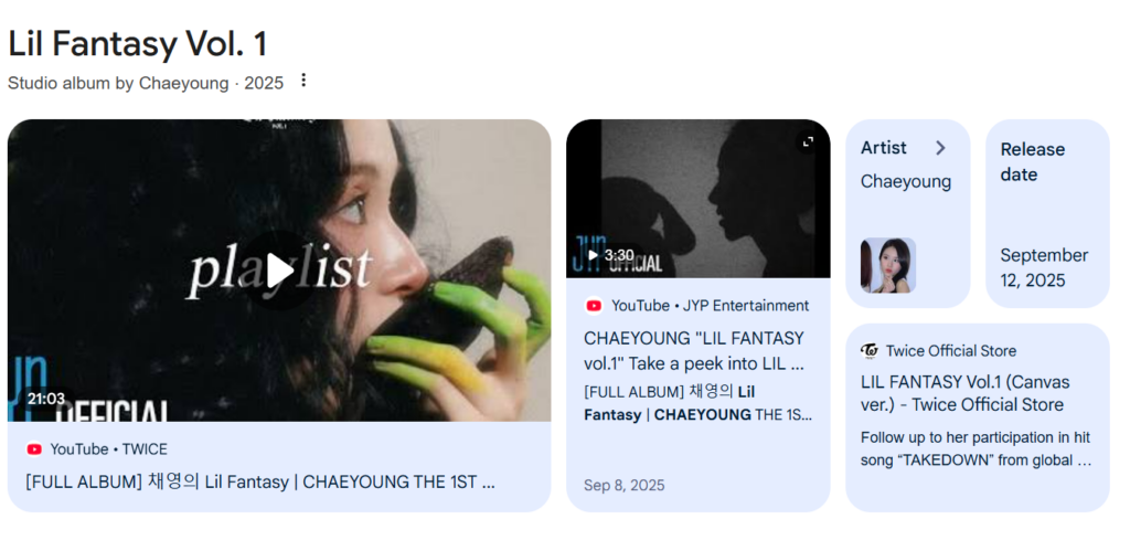CHAEYOUNG's 'LIL FANTASY vol.1' - Ranked 86th, Showcasing True Artistry