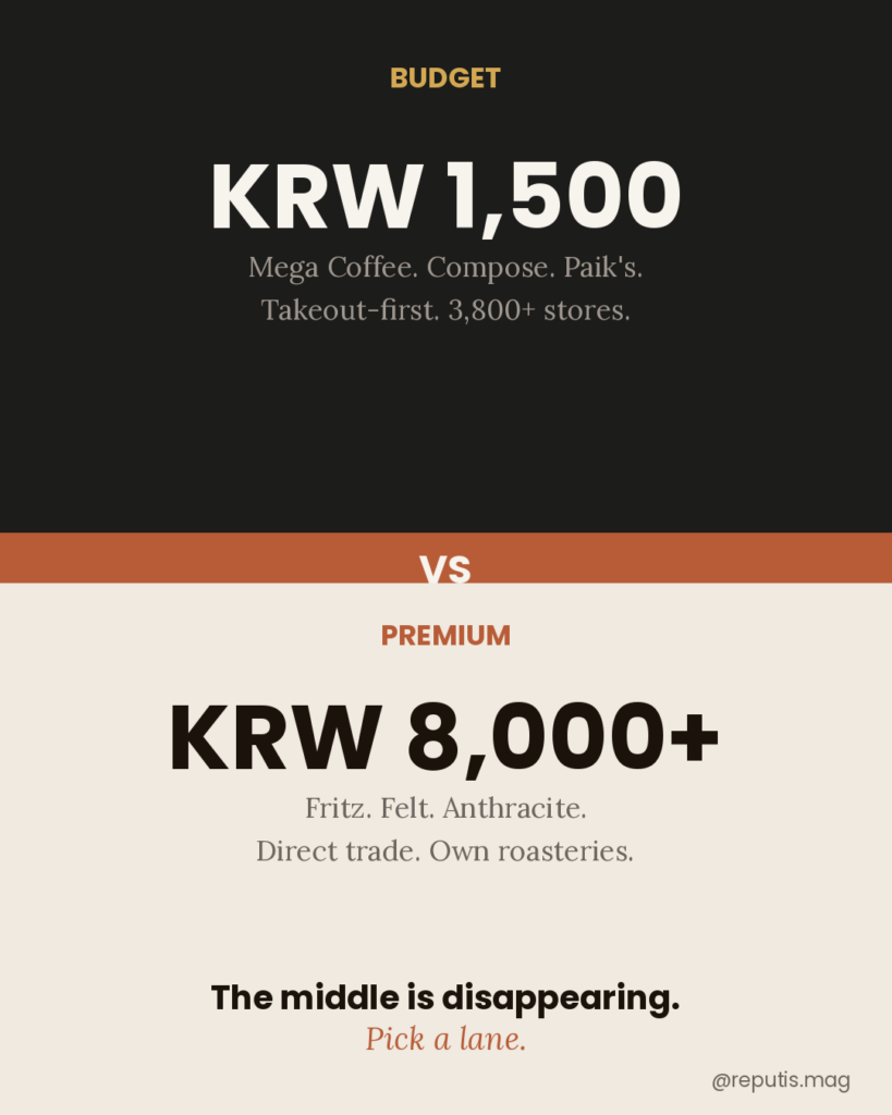 2026 Coffee Market in South Korea: Inside the Private Equity Takeover  

Budget vs. Premium